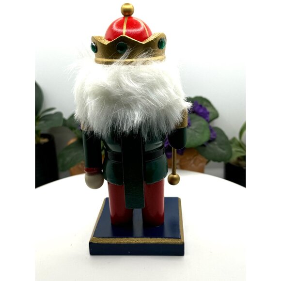 Kurt Adler Hand-Painted Wooden Mini Nutcracker King With Staff & Crown - Picture 7 of 8
